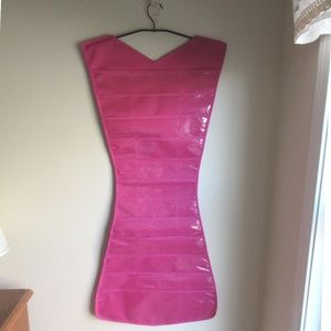 Honey Can Do Jewelry Organizer Pink Double Sided